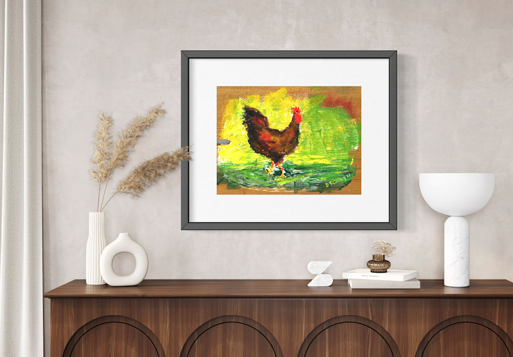 Cockerel art print 