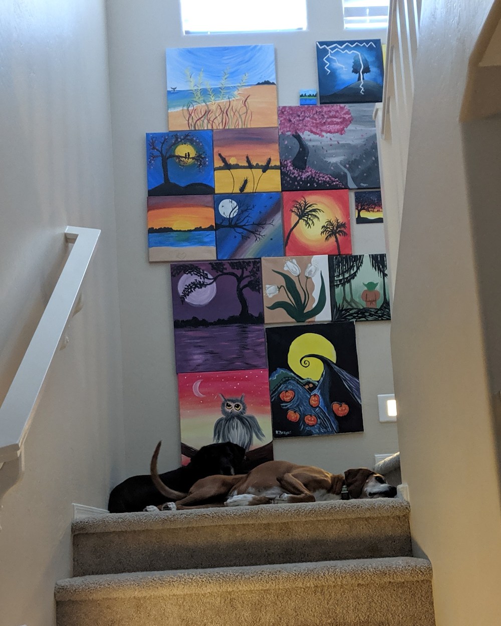 My gallery wall on the landing of my home.