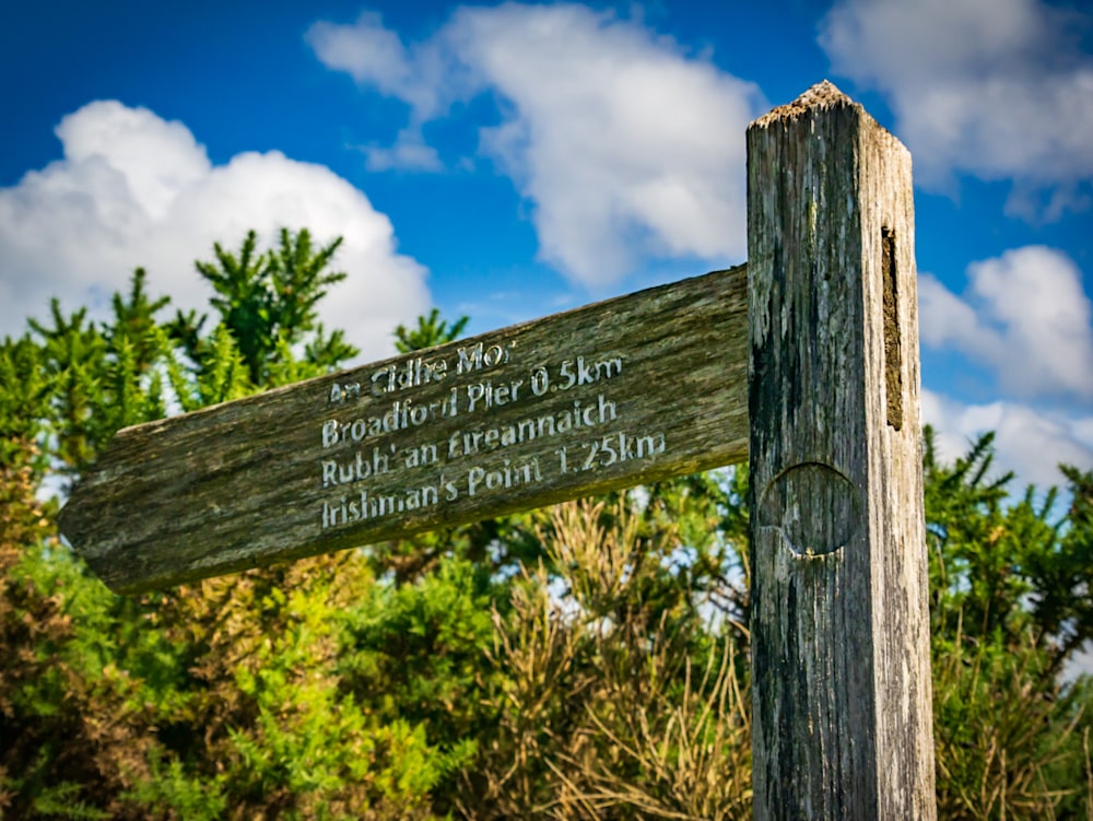 Sign post at Broadford Bay - Isle of Skye