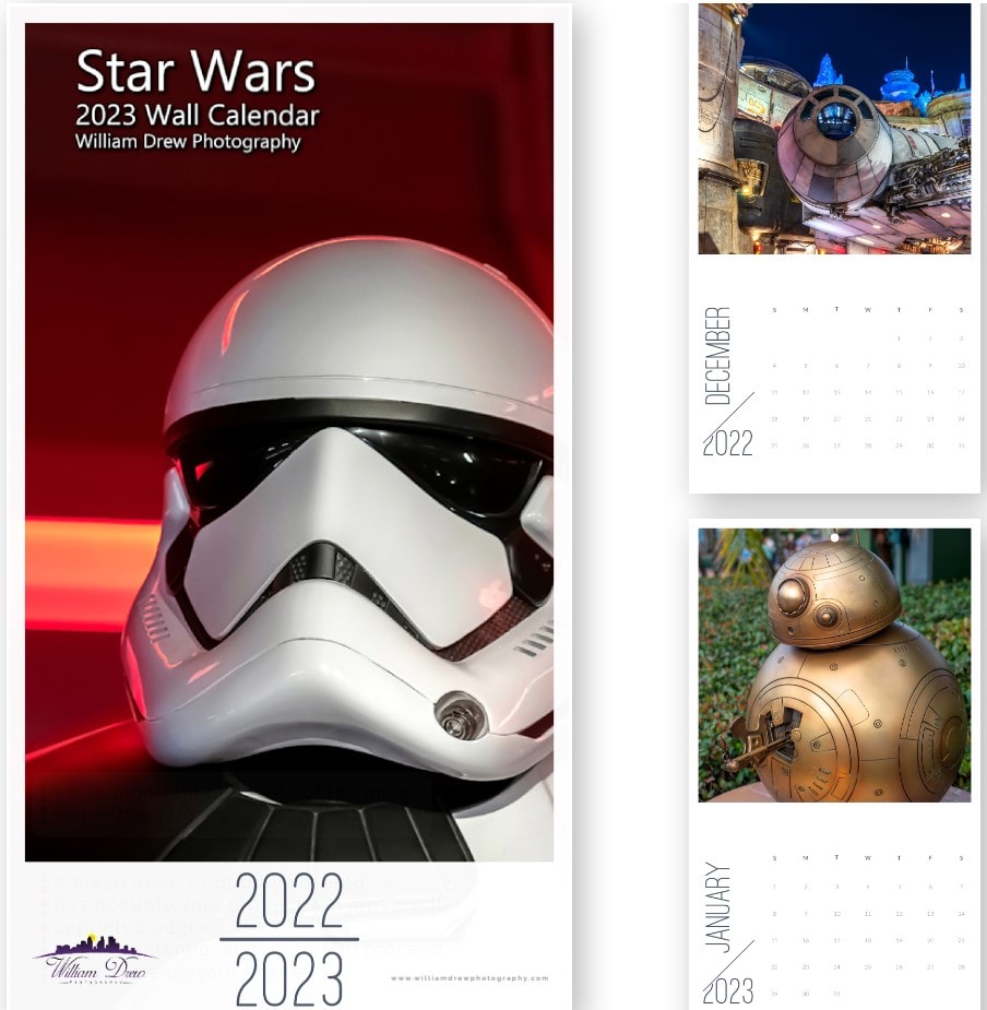 Star Wars Galaxy Edge 2023 Wall Calendar | William Drew Photography