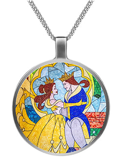 Belle and the Prince Necklace Pendant