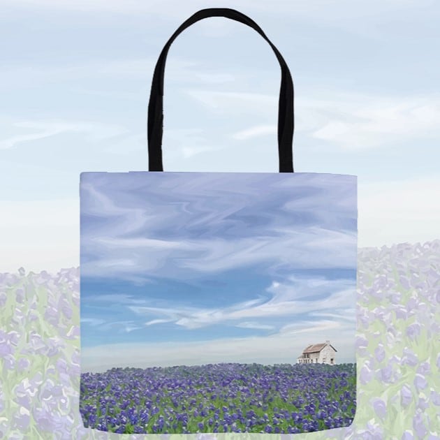 "Marble Falls Meadow" Art Gifts: Totes