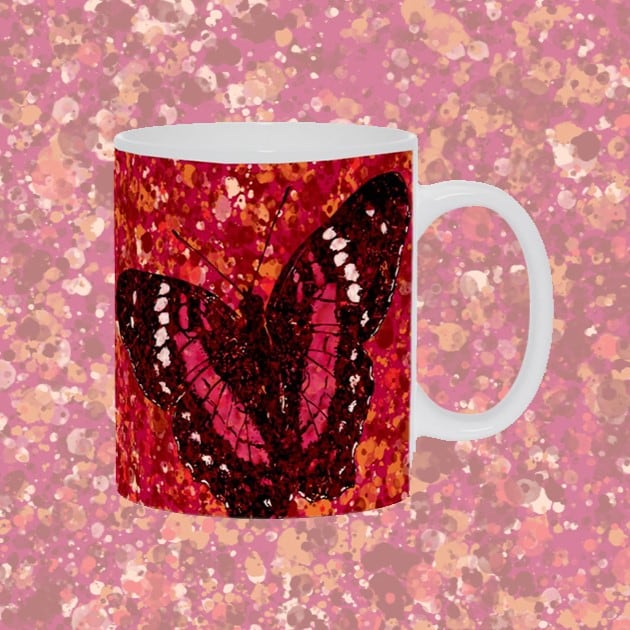"Scarlet Peacock" Art Gifts: Mugs