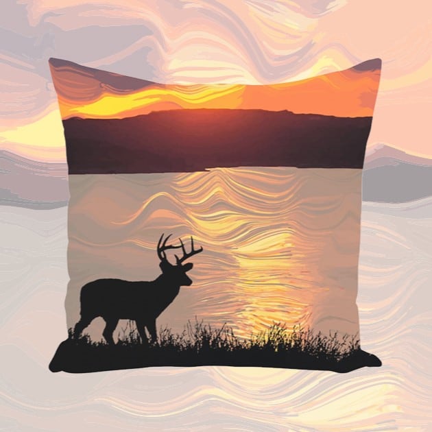 "Westward Lake Travis" Art Gifts: Throw Pillows