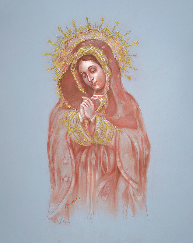 Guadalupe Holy Mother painting by K.Maniscalco