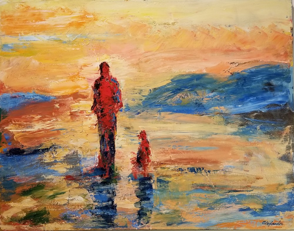 "Sunset Poem" 22" x 28," oil on Canvas