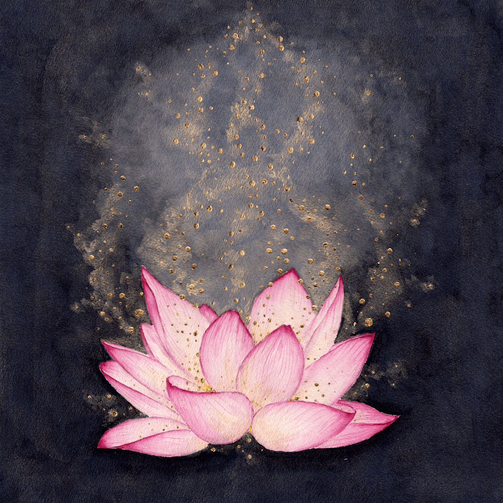 Rising Lotus watercolor painting