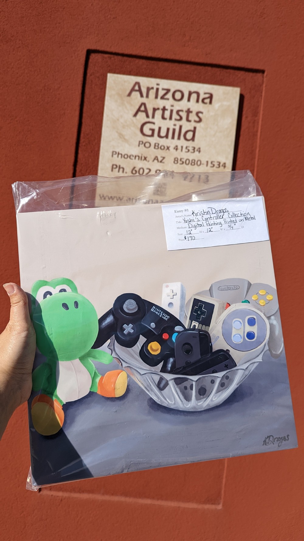 Yoshi's Controller Collection goes to the Winter Exhibition at the Arizona Artists Guild.