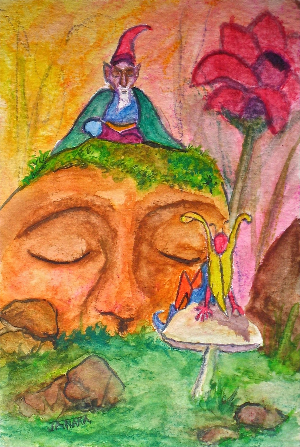 Gnome and fairy art