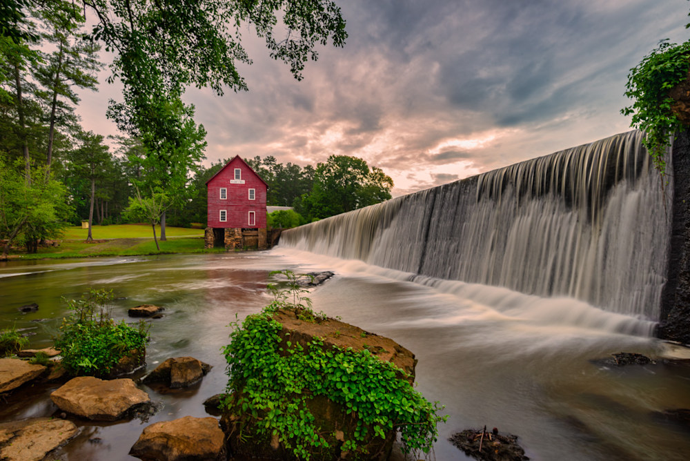 An Atlanta photographer captures sunrise at Starrs Mill in Fayetteville, Georgia