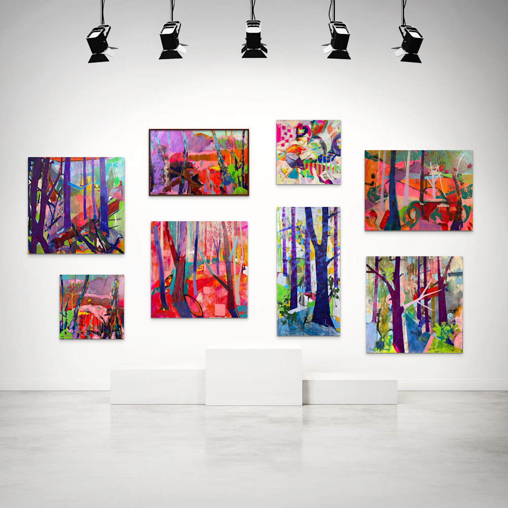 Three Abstract Paintings by Rick Osborn Artist