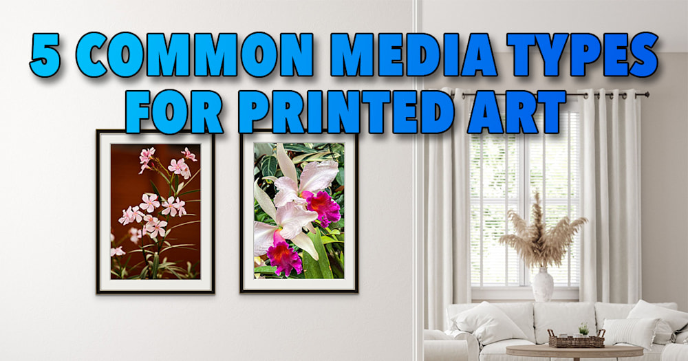 5 common media types for printed art article banner