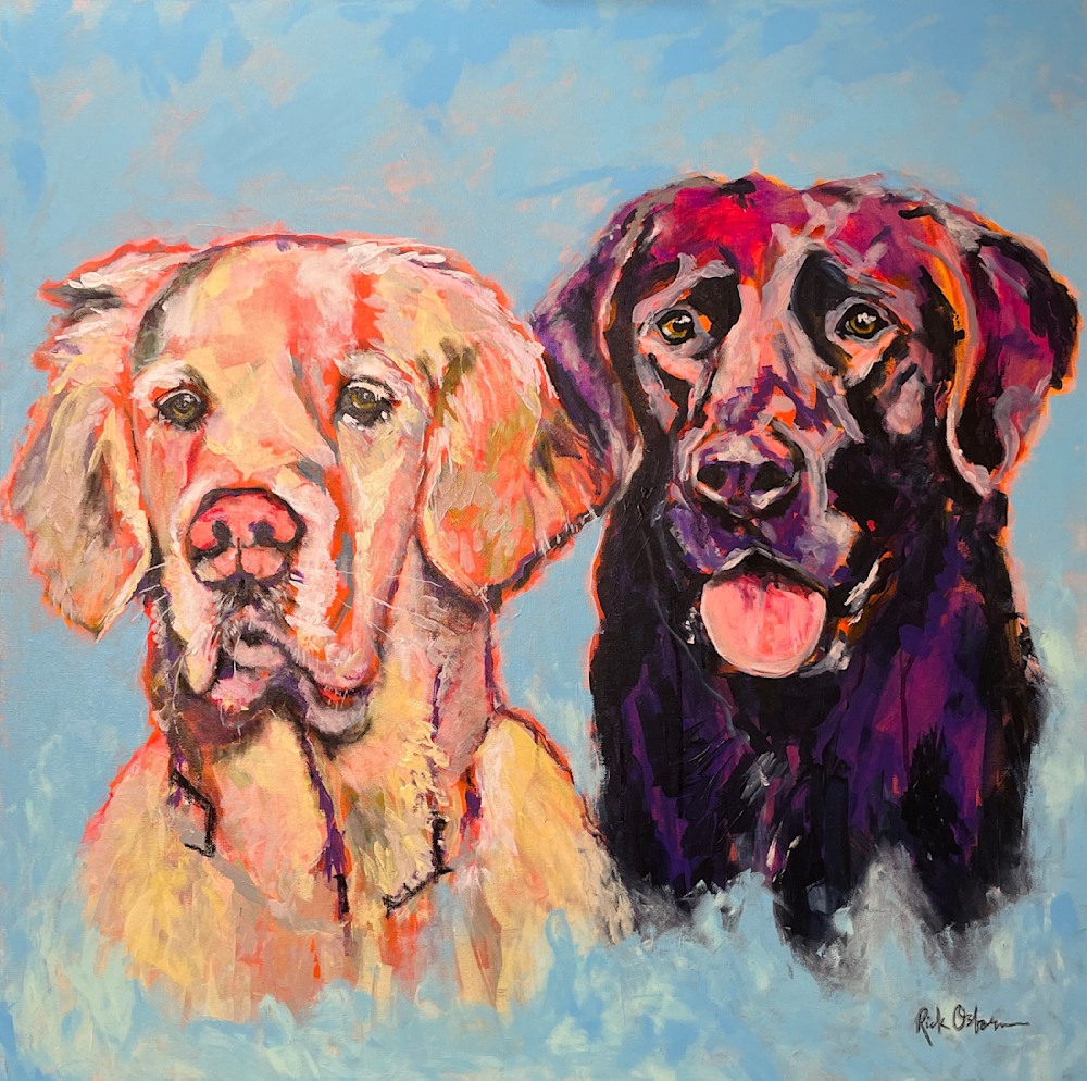 Paintings of pet portraits by Rick Osborn Artist in Raleigh, NC.