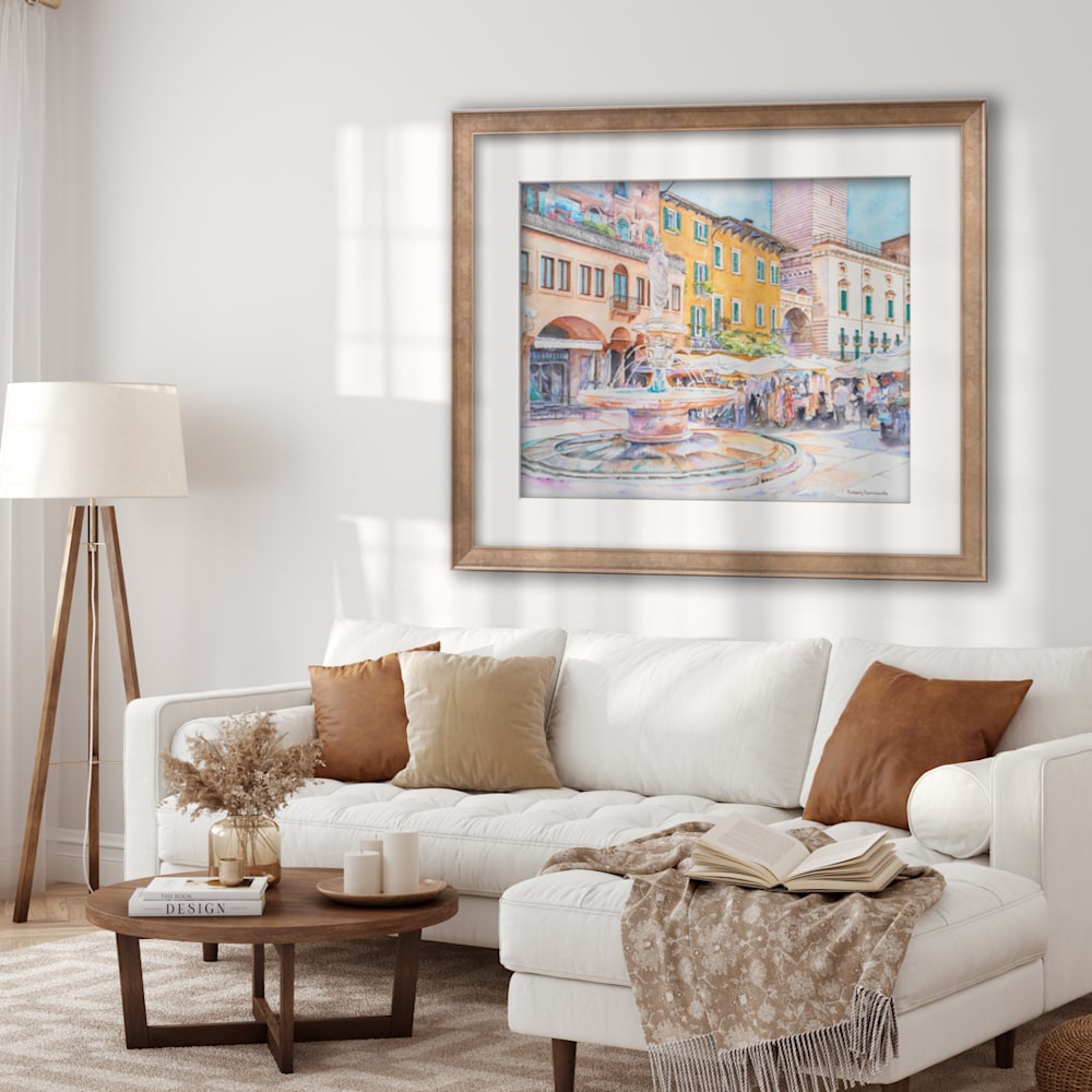 Art Above the Sofa | La Fontana di Madonna, Piazza delle Erbe, Verona | Kimberly Cammerata