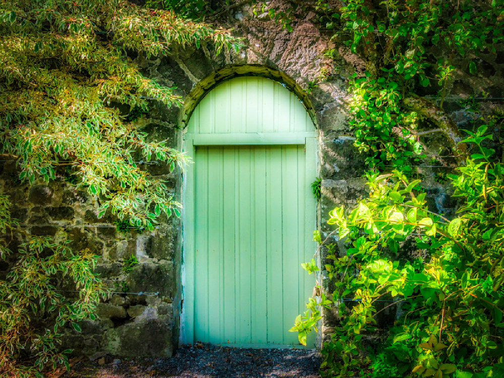 An Atlanta photographer's photo of a pretty door in the garden at Dunvegan Castle in Scotland