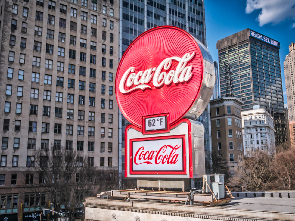 An Atlanta photographer's capture of the Coke sign in downtown Atlanta
