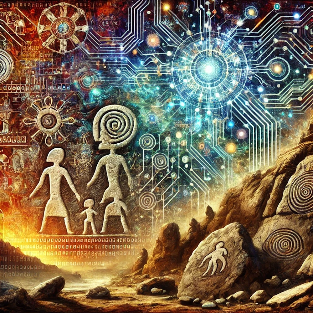 AI-generated cosmic landscape — digital art as ephemeral imagination