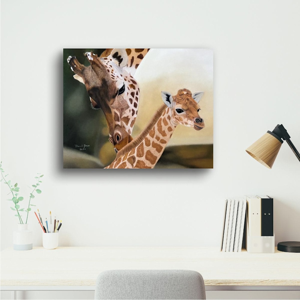 giraffe metal art prints