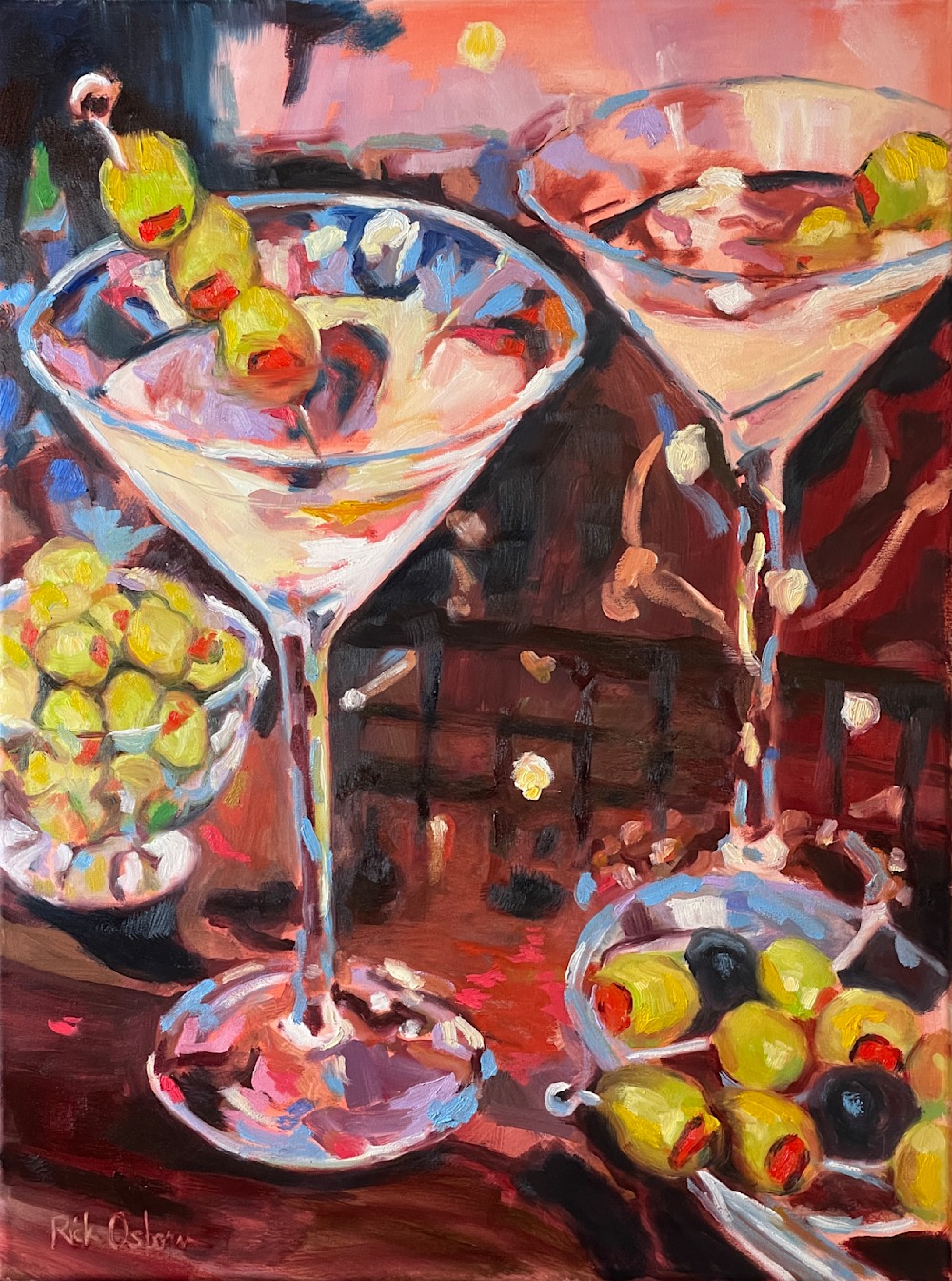 Portal is a colorful abstract landscape done in oil.