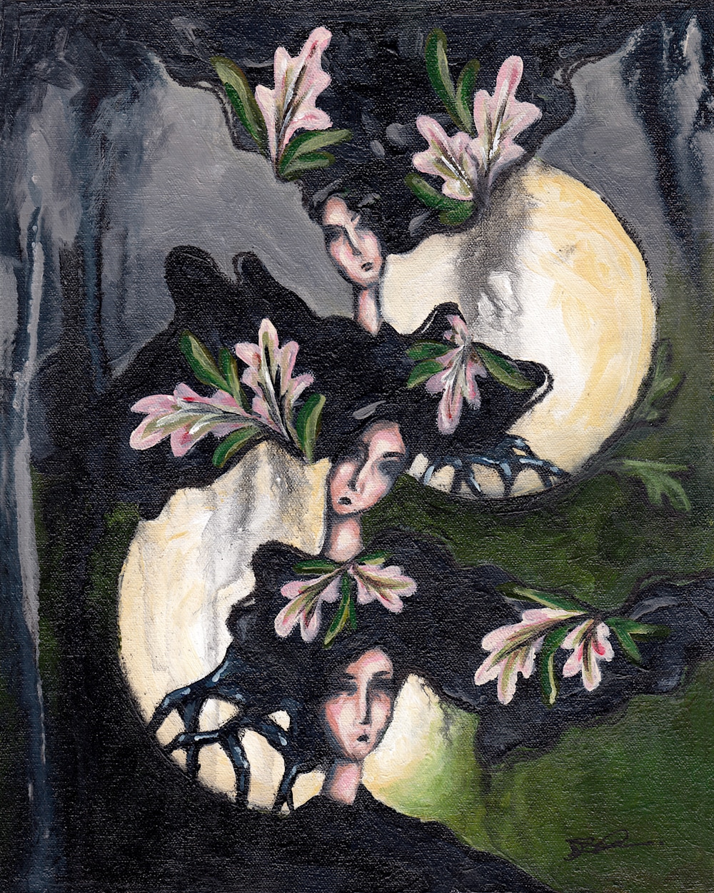 Maiden Mother Crone Sacred Feminine Painting
