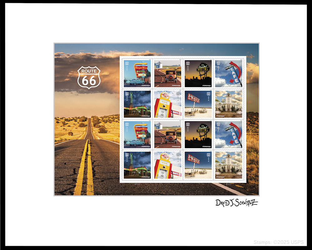 USPS Route 66 Centennial Stamp Pane