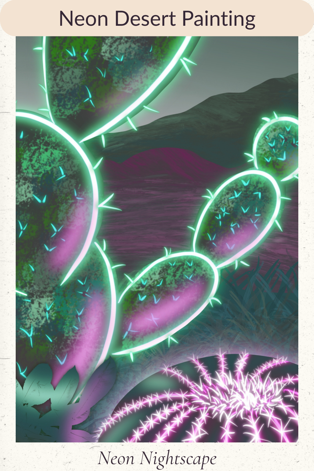 Neon Nightscape close up.