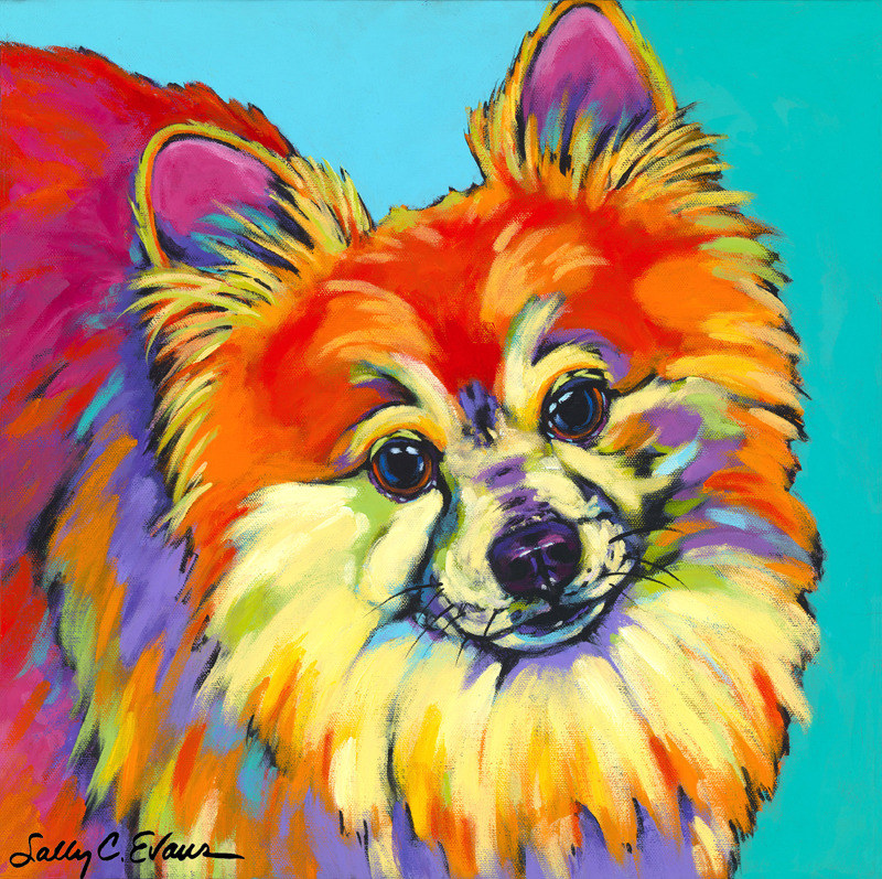 Pet Portraits, pet art, pet paintings, colorful pet paintings, dog ...