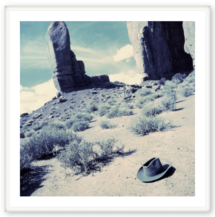 HAT ON DESERT FLOOR