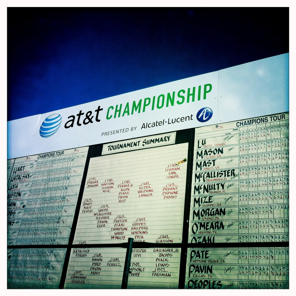 Pga champions tour scoreboard calligrapher | Eddy Davis Art