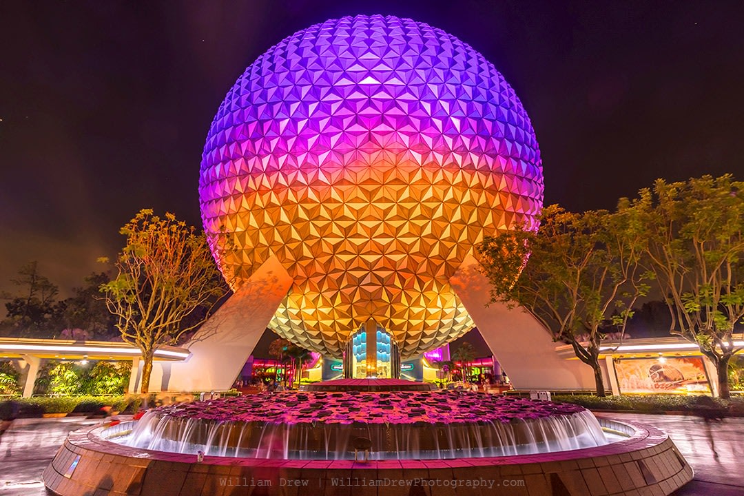 Spaceship Earth at Night 5 - Spaceship Earth Collection | William Drew Photography