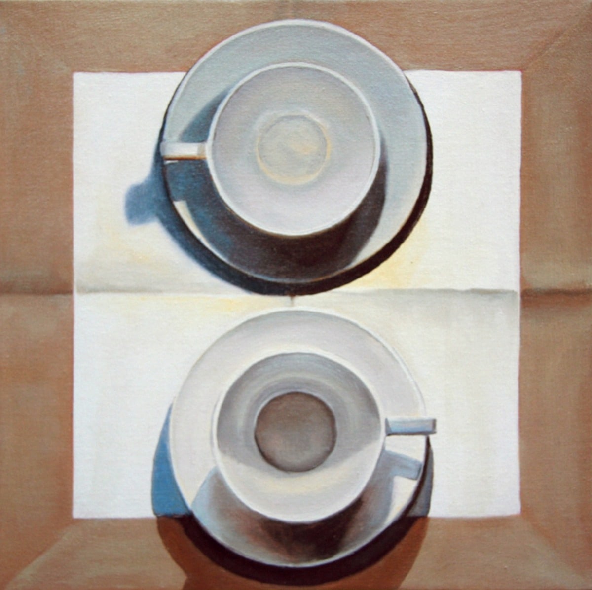 2 Large Cups on Linen