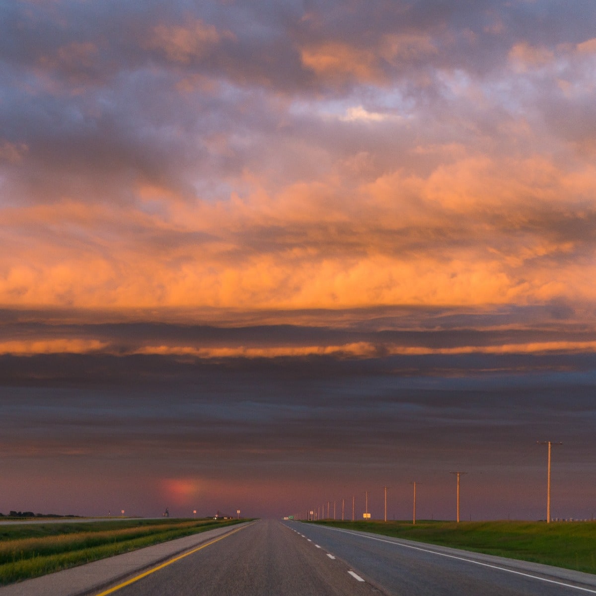 2022 Calendar Cover - Living Skies Sunset, Saskatchewan