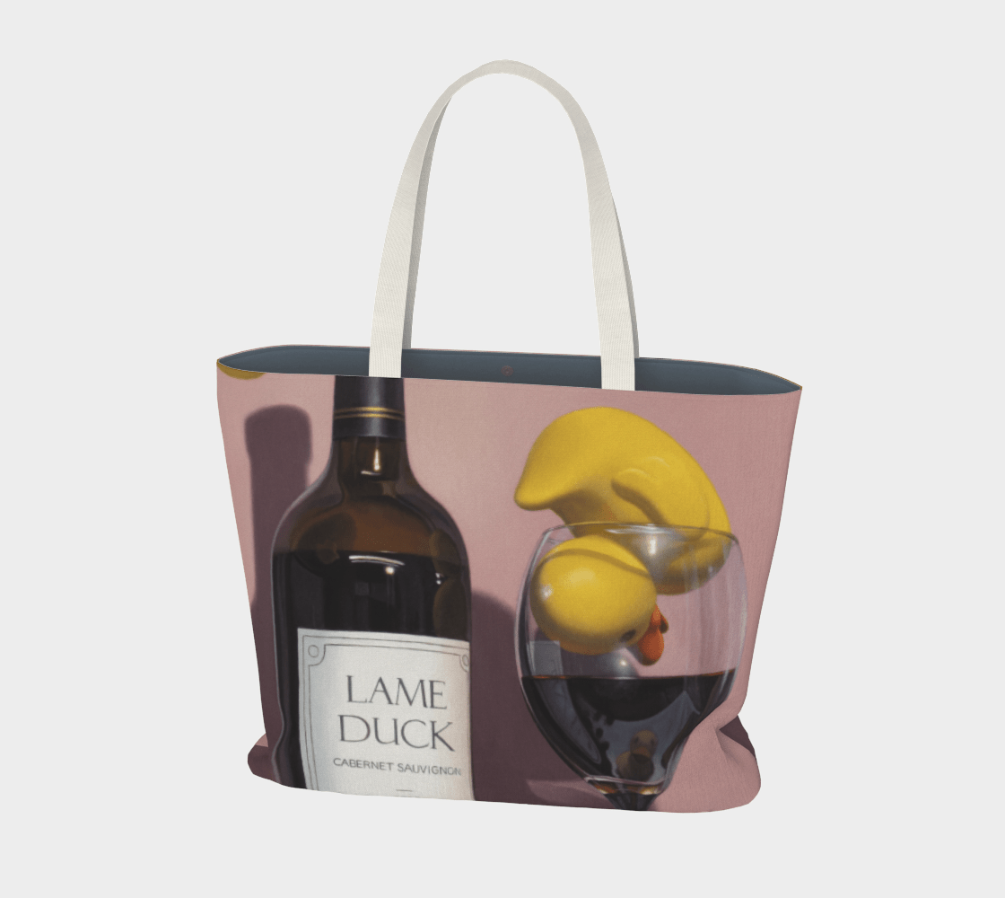 "Quack Open a Bottle" Large Tote