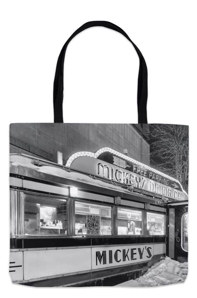 Mickey's Dining Car Tote Bag by William Drew Photography