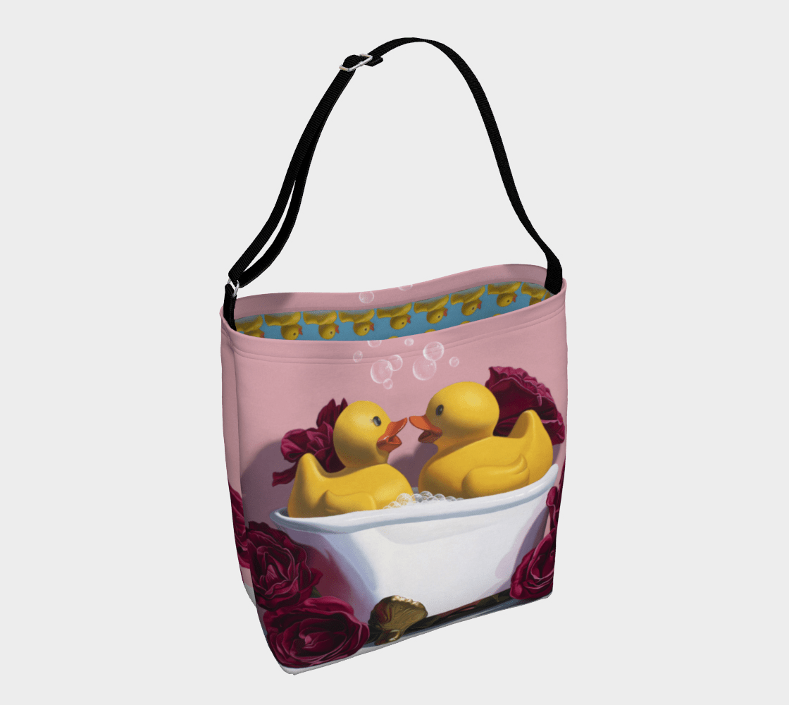 "Love Birds" (Pink) Day Tote