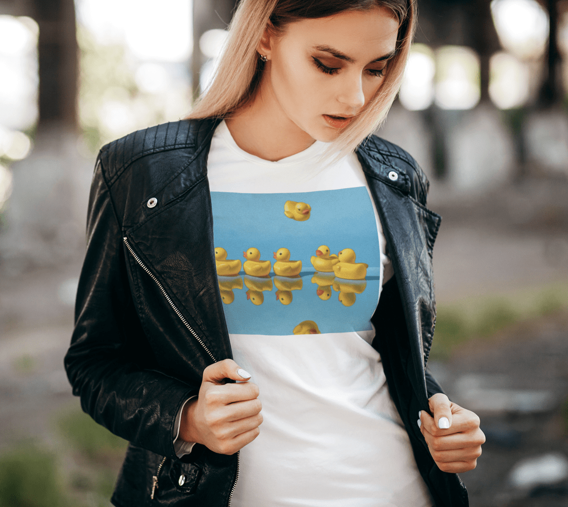 "Ducks in a Row" women's tee