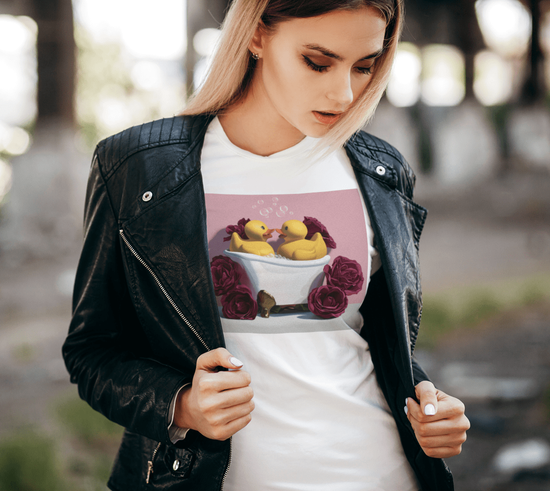 "Love Birds" (pink) women's tee