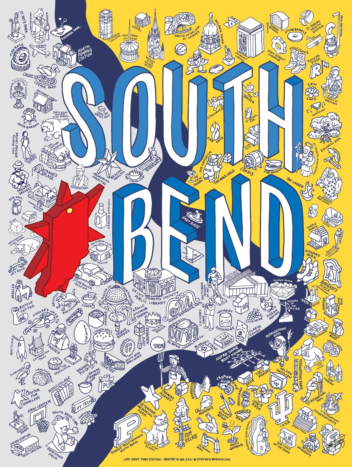 South Bend Map