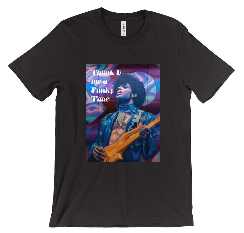 Prince Tshirt - Thank u for a Funky Time | William Drew Photography