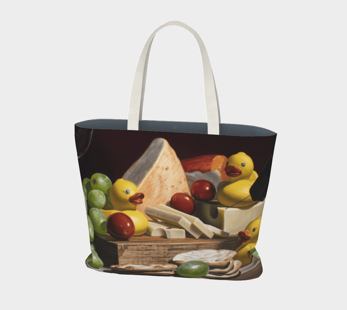 "Cheese and Quackers" Large Tote