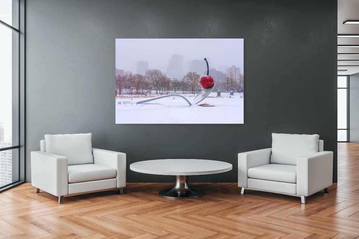 Sculpture Garden Winter - Minneapolis Skyline Prints | William Drew Photography