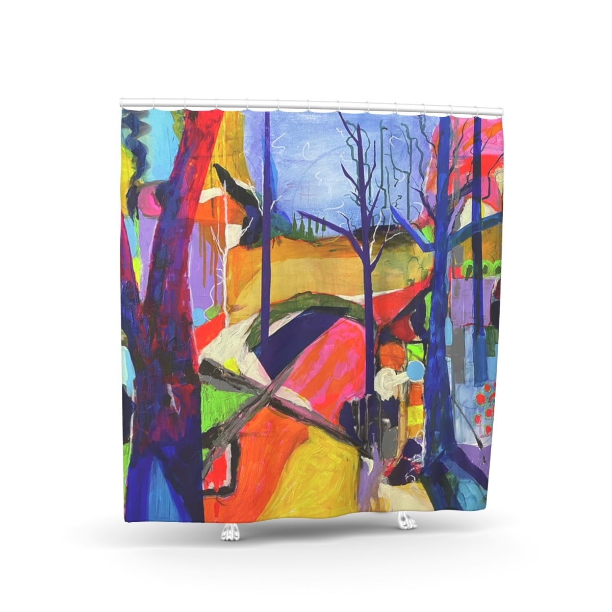 Image of Shower Curtain with Art Print