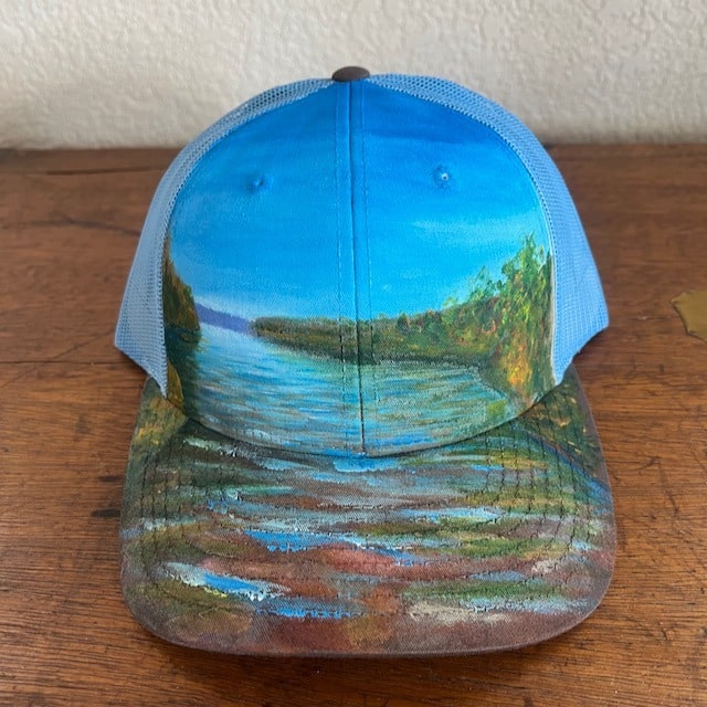 Hand painted hat new store with tags