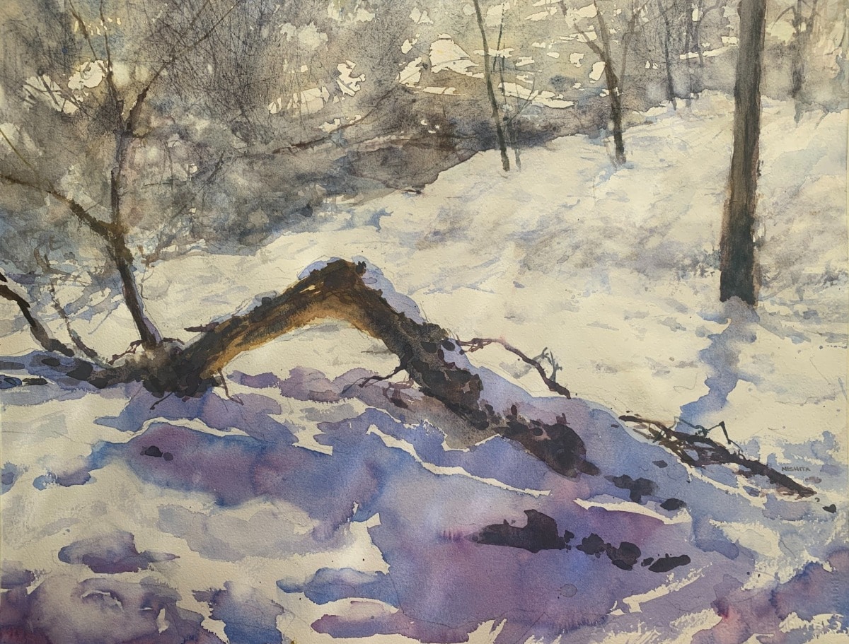 Tranquil Twilight - Watercolor Landscape