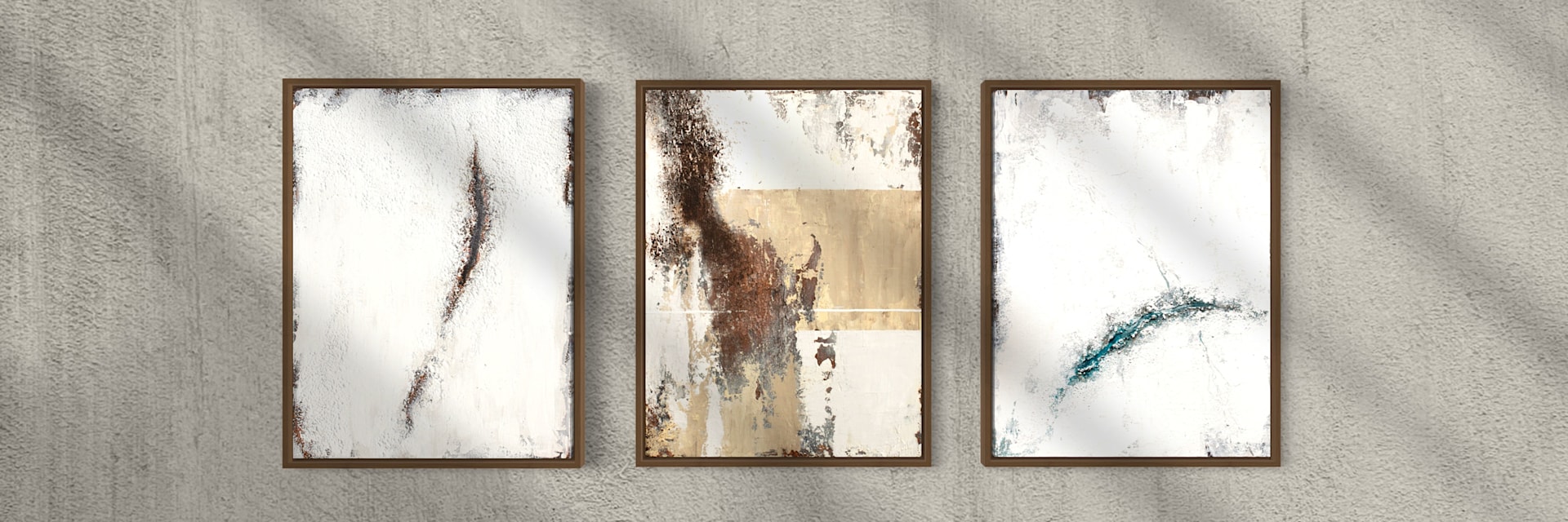 
        <div class='title'>
          3 abstract paintings on a wall
        </div>
       
        <div class='description'>
          
        </div>
      