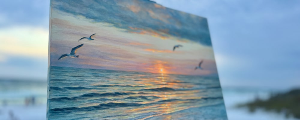 
        <div class='title'>
          Sunset Serenade: Live Beach Painting
        </div>
       
        <div class='description'>
          Immerse yourself in the tranquility of a beachside sunset, as I bring the moment to life through vibrant brushstrokes and colors, capturing the essence of the coastal experience in this stunning live painting.
        </div>
      