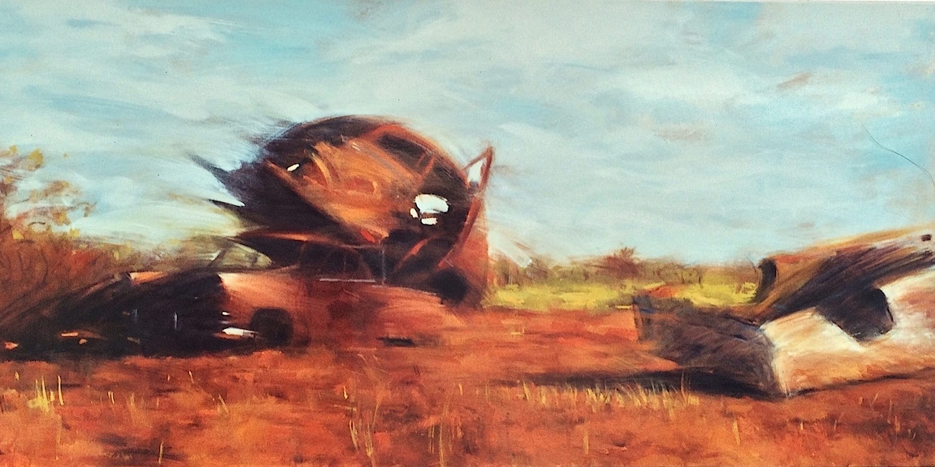 
        <div class='title'>
          Car Graveyard III, GoGo Station, Western Australia, oil on canvas, 39x78  (1)
        </div>
       