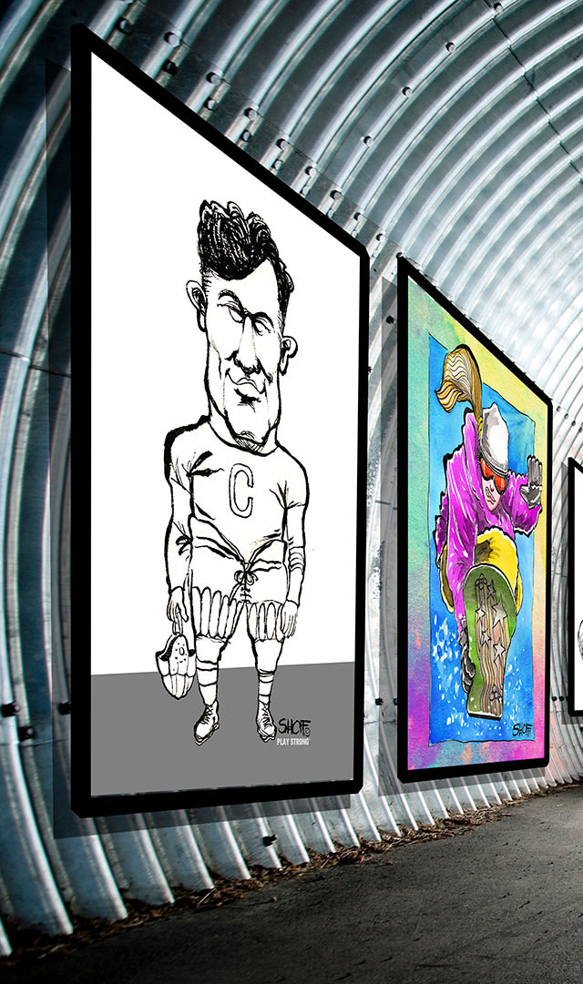Play Strong Studios Stephen Shoff Football Player In Sports Art Tunnel Header Th Left Third