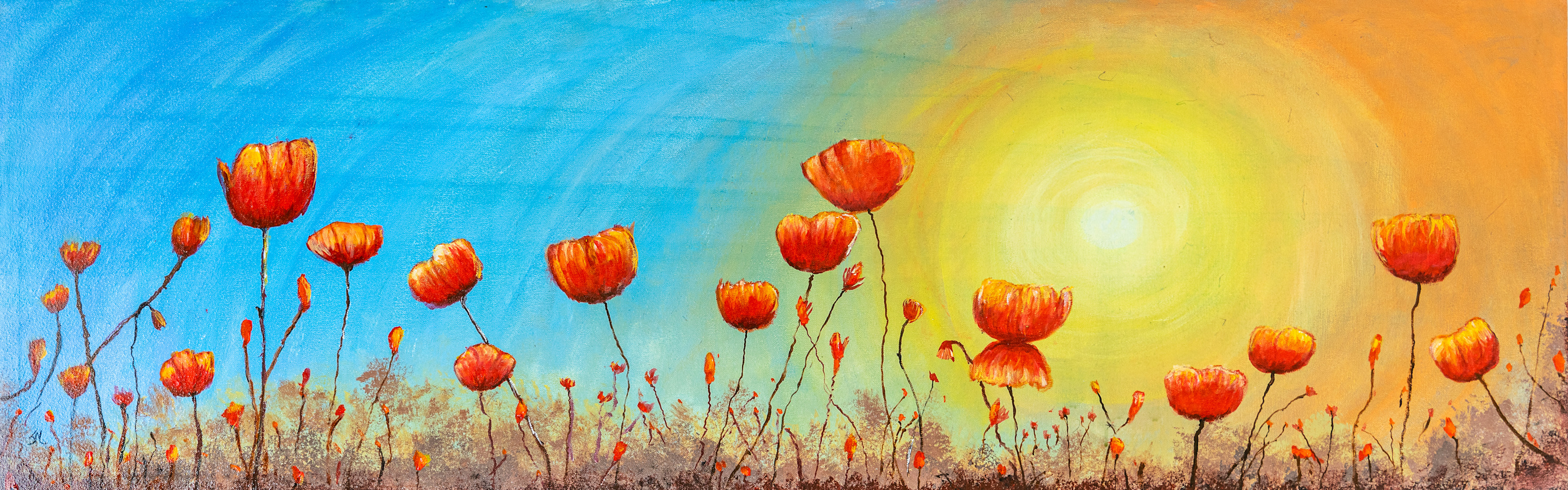 
        <div class='title'>
          Sunrise Poppies
        </div>
       