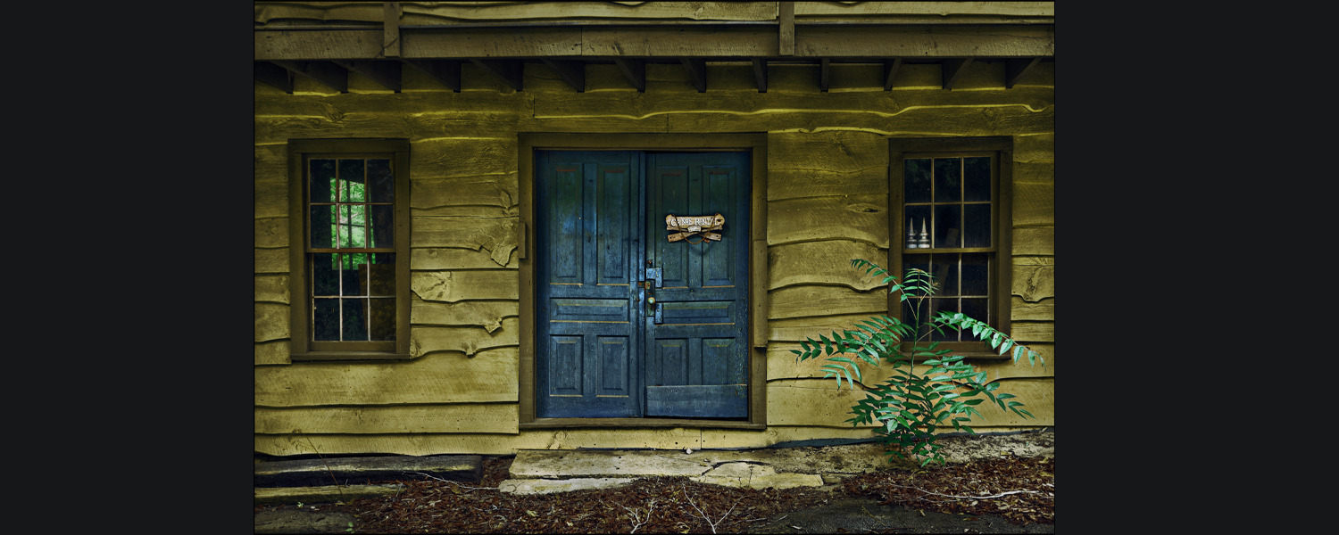 
        <div class='title'>
          the blue door
        </div>
       